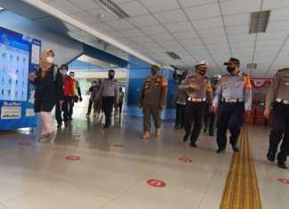 Peninjauan penerapan protokol kesehatan Stasiun Djuanda
